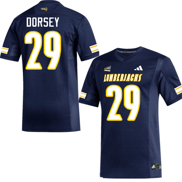 Northern Arizona Lumberjacks #29 Khalil Dorsey College Football Jerseys,Uniforms Stitched-Navy